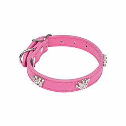 Paris Prix Collier Fantaisie pour Chien Couronnes 35cm Fuchsia