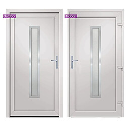 Acheter vidaXL Porte d'entrée Blanc 88x200 cm PVC