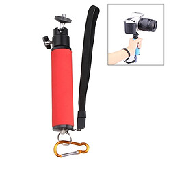 Wewoo Selfie Stick rouge pour appareil photo reflex LED Flash Light Titulaire Éponge Steadicam Monopode tenu à la main avec cardan 