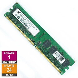 Barrette Mémoire 1Go RAM DDR2 Micron MT16HTF12864AY-667D4 DIMM PC2-5300U 2Rx8 · Reconditionné PC2-5300 - 667MHz