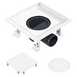 vidaXL Drain de douche avec couvercle 2 en 1 18x18 cm Acier inoxydable pas cher