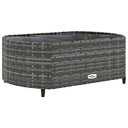 Acheter vidaXL Salon de jardin avec coussins 7 pcs gris résine tressée