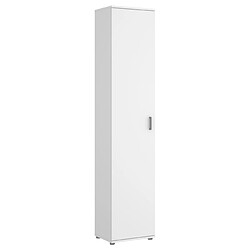 MIRAKEMUEBLE Armoire à 1 porte Blanc Blanc