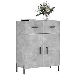 Avis Maison Chic Buffet,Meuble de Rangement,commode pour salon,Cuisine gris béton 69,5x34x90 cm bois d'ingénierie -MN37930