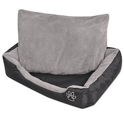 Maison Chic Niche Lit pour chien | Panier couchage pour chiens avec coussin rembourré Taille M Noir -GKD76781