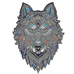 Universal Wolf Wooden Jigsaw Puzz Puzz Piece pour les enfants et les adultes A5