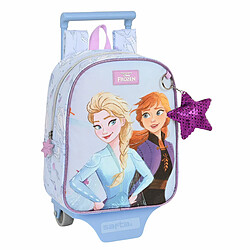 Cartable à roulettes Frozen Believe Lila 22 x 27 x 10 cm 