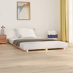 vidaXL Cadre de lit sans matelas 140x200 cm bois massif de pin