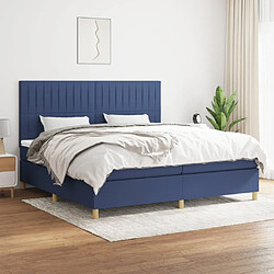 Maison Chic Lit Adulte - Lit simple Lit à sommier tapissier avec matelas moelleux - Meuble de Chambre - Bleu 200x200 cm Tissu -MN58141