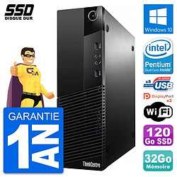 PC Lenovo ThinkCentre M83 SFF Intel G3220 RAM 32Go SSD 120Go Windows 10 Wifi - Occasion