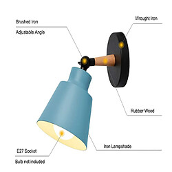 Universal Petite lampe murale créative chambre table de chevet balcon allée bâton lampe murale (noir, ampoule non comprise) pas cher