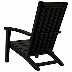 Maison Chic Chaise de jardin - Fauteuil d'extérieur Adirondack noir polypropylène -MN54390 pas cher