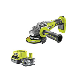 Pack RYOBI meuleuse d'angle brushless 18V OnePlus R18AG7-0 - 1 batterie 18V 4.0Ah - 1 chargeur rapide RC18120-140