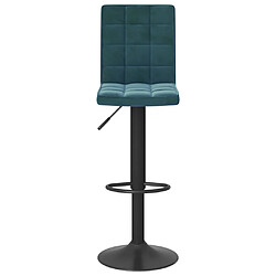 Avis vidaXL Tabourets de bar lot de 2 bleu velours