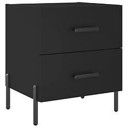 Maison Chic Lot de 2 Tables de chevet - Tables de Nuit noir 40x35x47,5 cm bois d’ingénierie pas cher