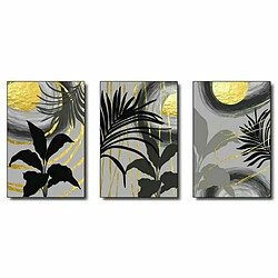 Cadre DKD Home Decor 53 x 3,5 x 73 cm Paillettes Moderne (3 Pièces)