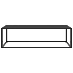 ComfortXL Table Basse Noir Avec Verre Noir 120x50x35 Cm