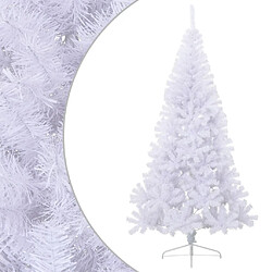 vidaXL Sapin de Noël artificiel moitié avec support blanc 210 cm PVC 