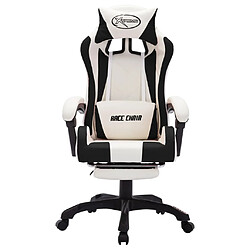 Acheter Maison Chic Chaise de jeu vidéo avec LED, Chaise gaming, Fauteuil gamer d'ordinateur,Chaise de Bureau RVB Noir et blanc Similicuir -GKD31365