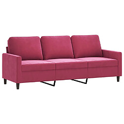 Avis vidaXL Ensemble de canapés 2 pcs avec coussins Rouge bordeaux Velours