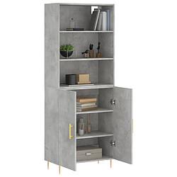 Avis Maison Chic Buffet,Meuble de Rangement,commode pour salon,Cuisine Gris béton 69,5x34x180 cm Bois d'ingénierie -MN67013