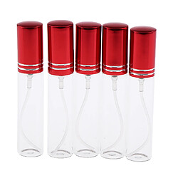 5 flacons de flacon vaporisateur de parfum en verre rechargeable vide 10 ml vide compte-gouttes en verre vides avec pipette à capuchon