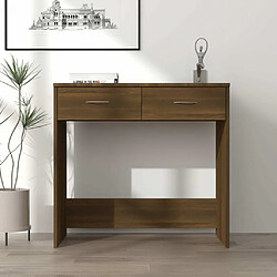 Maison Chic Bureau,Table de travail,bureau de travail pour chambre Chêne marron 80x40x75 cm Bois d'ingénierie -GKD24127