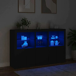 Acheter vidaXL Buffet avec lumières LED noir 162x37x100 cm