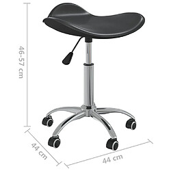 vidaXL Chaise pivotante à manger Noir Similicuir pas cher