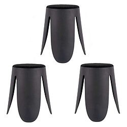 LEITMOTIV Lot de 3 tabourets Keystone - Noir Leitmotiv - Lot de 3 tabourets Keystone - Noir - Design