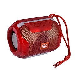 Yonis Enceinte Bluetooth LED Portable Mini Subwoofer Puissant Avec Radio FM Enceinte Bluetooth Portable LED Stéréo Mini Subwoofer Avec Radio FM et Lecture Directe TF Udisk Rouge YONIS