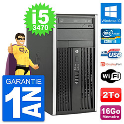 PC Tour HP Compaq Pro 6300 CMT Intel i5-3470 RAM 16Go Disque 2To Windows 10 Wifi · Occasion 