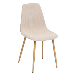 Atmosphera, Createur D'Interieur Lot de 4 chaises Loka en tissu - Beige