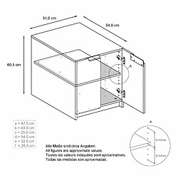 Mpc Armoire De Rangement Noir Mat Et Graphite (lxhxp) : 51 X 60,5 X 54 pas cher