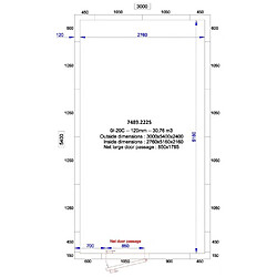 Chambre Froide et Congélateur L3000 mm - Combisteel