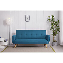 Concept Usine Canapé scandinave convertible 3 places bleu canard MALMO