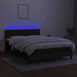 Acheter Sommier à lattes LED,Cadre à lattes de lit avec matelas pour Adulte Noir 140x200 cm Tissu -MN93296