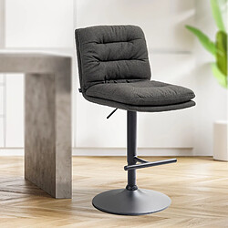 Non Tabouret de bar Damar tissu noir