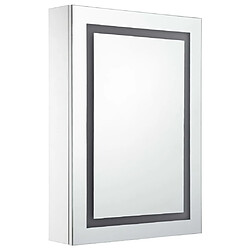 Helloshop26 Armoire de salle de bain à miroir led 50 x 13 x 70 cm blanc et argenté 02_0006562