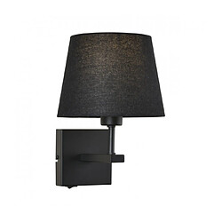 Luminaire Center Applique de chevet moderne Norte abat jour noir rond Coloris : Noir mat Coloris de l'abat jour : Noir, rond Matèriau : Acier, tissu Hauteur en Cm : 29 Largeur en Cm : 23 IP : 20 Nombre d'ampoules : 1 Type