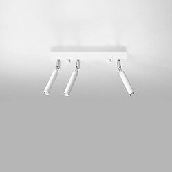 Luminaire Center Suspension Eyetech Acier blanc 3 ampoules 20cm