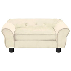 Maison Chic Niche Canapé,Lit pour chien | Panier couchage pour chien Crème 72x45x30 cm Peluche -GKD87830