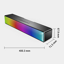 Yonis Enceinte Bluetooth Multifonctionnelle Lumière RGB 3D Surround Sonore Puissante Connexion Sans Fil