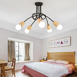 Avis Stoex Luminaire Plafonnier Edison 5 Têtes Metal Fer Industriel Creative , Lampe de suspension Vintage Luminaire E27 Rétro Salle de Salle à Manger Chambre D'hôtel Accueil Accessoires D'éclairage