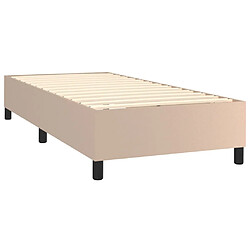 Avis vidaXL Cadre de lit sans matelas cappuccino 100x200 cm similicuir