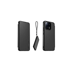 Etui à rabat au touché peau pour Xiaomi 13 Pro Made For Xiaomi + Dragonne amovible Noir