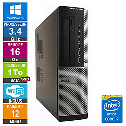 PC Dell 7010 DT Core i7-3770 3.40GHz 16Go/1To SSD Wifi W10 - Reconditionné