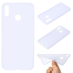 Coque en TPU solide mou mat de couleur blanc pour votre Huawei Honor Play 