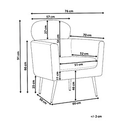 Avis Beliani Fauteuil Taupe SOBY