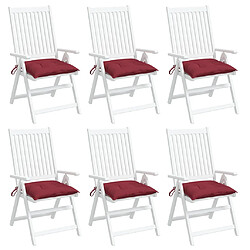 Avis vidaXL Coussins de palette lot de 6 rouge bordeaux 50x50x7 cm